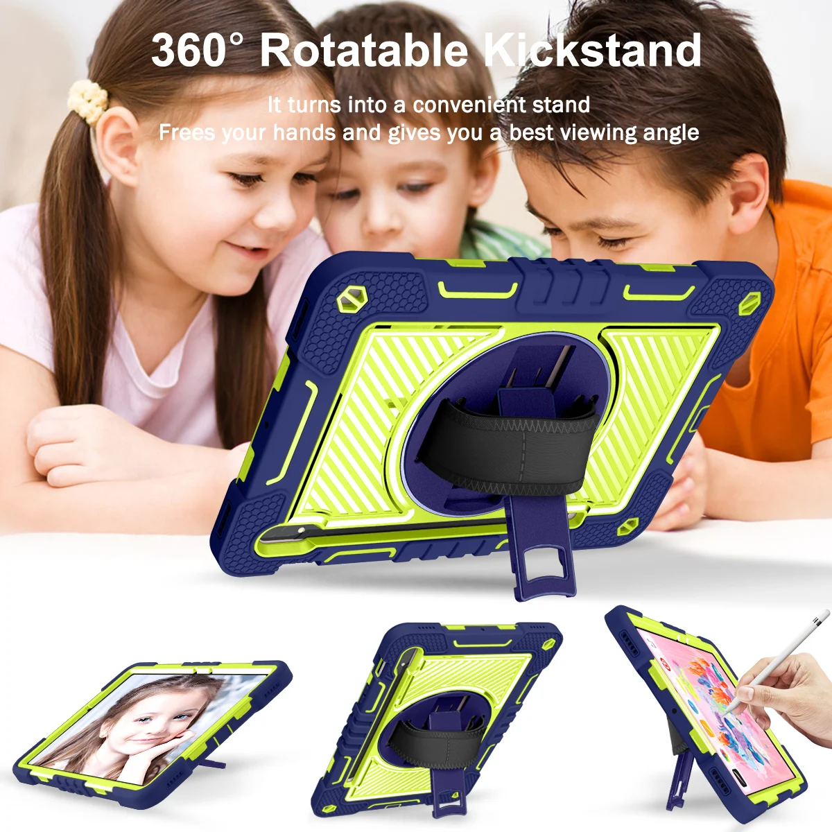 Rotating Stand Case For Galaxy Tab S10 Lite S9 FE S8 S7 SM-X400 X406 X520 X526 X510 X516 X710 X716 X700 X706 T870 T875 876 Cover