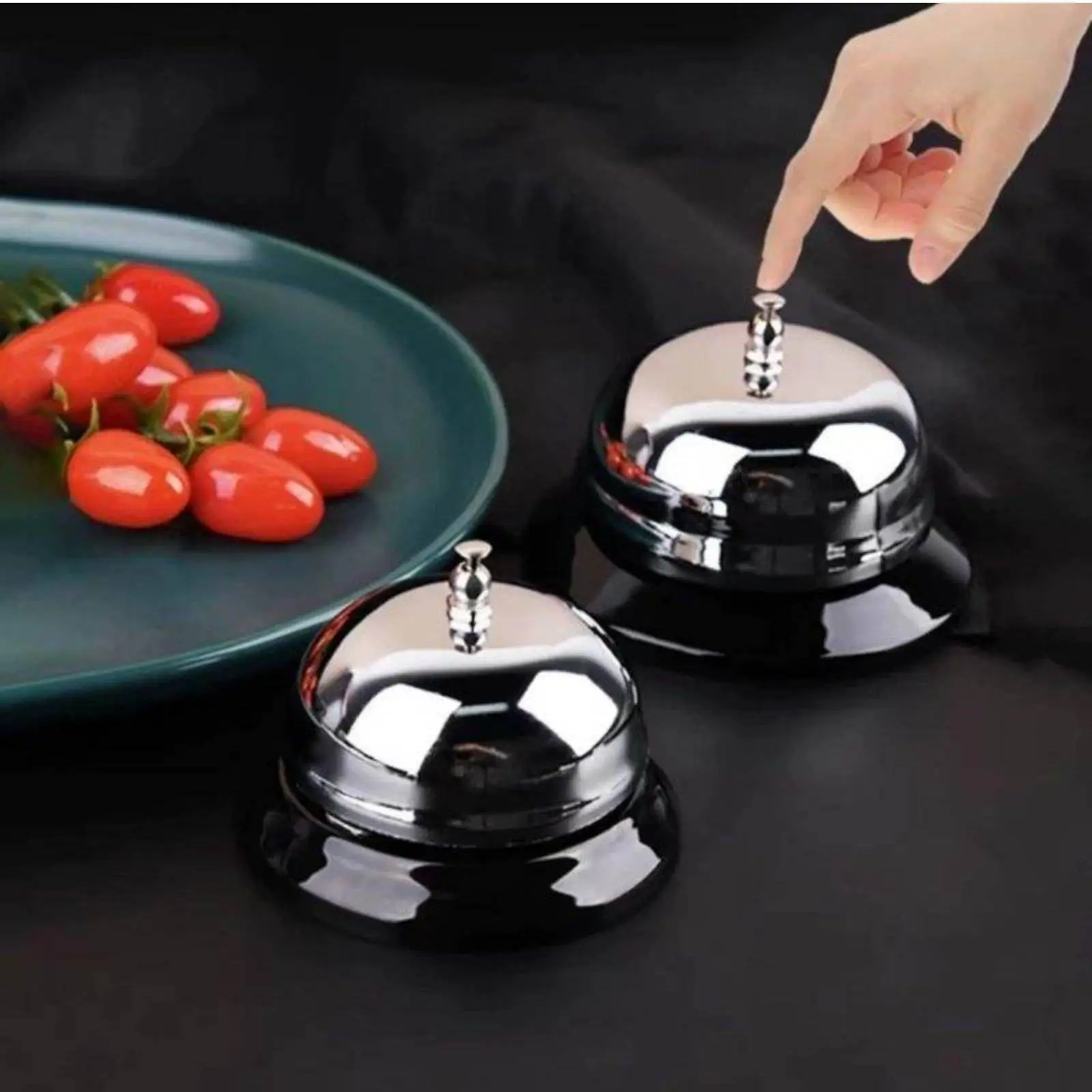 Heavy Duty Countertop Call Bell Mechanical Spring Table Bell with Handle for Caregiver and Classroom Settings