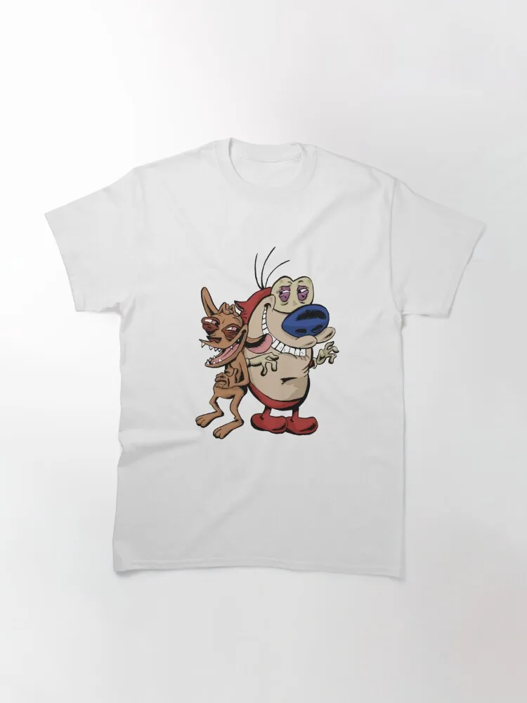 Ren And Stimpy Classic T-Shirt Casual O-Neck Tee Shirts Streetwear