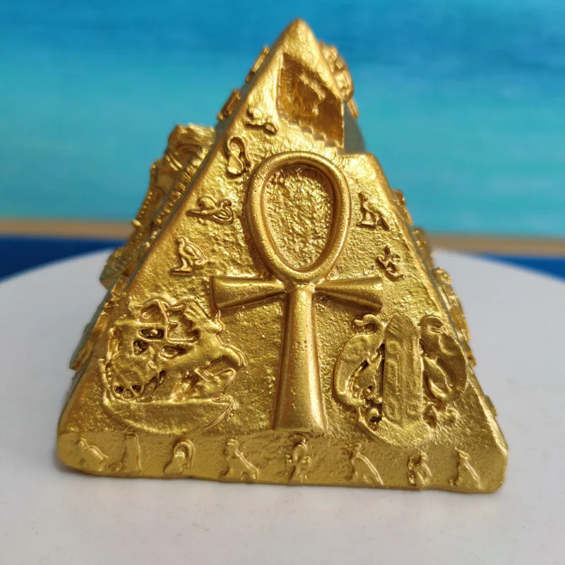 7.5×7.5×7.5cm Egyptian Khufu Pyramid Sand Table Accessories Mausoleum Building Model Home Decoration for Living Room Decore - Image 3