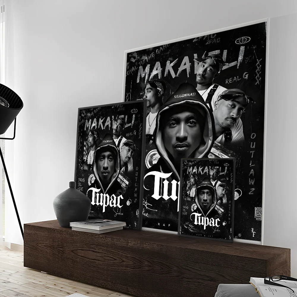 Pop Hip Hop Rapper 2PAC Good Posters Kraft Paper Prints Vintage Home Room Cafe Bar Art Wall Decor Aesthetic Painting Picture
