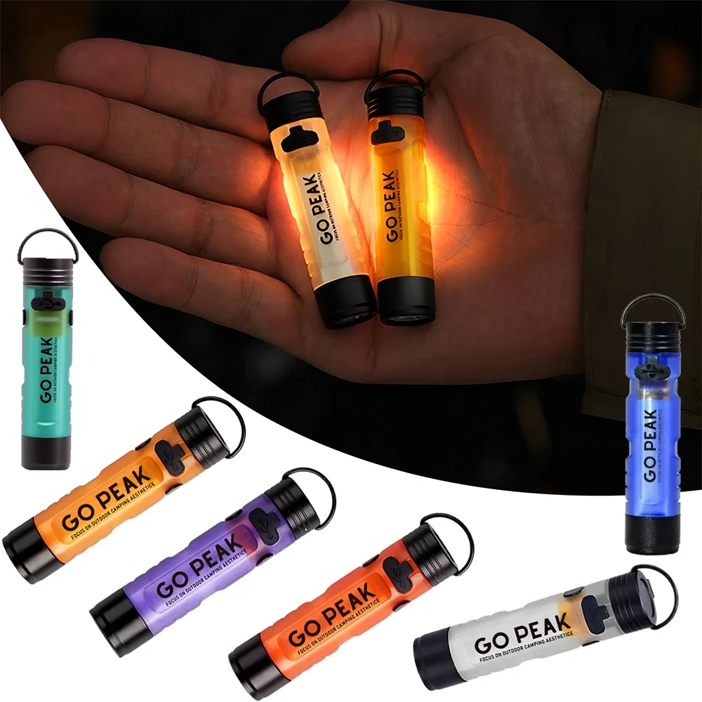 

GO PEAK Mini LED Flashlight,Magnetic Hook & Keychain Clip-Portable Pocket-Sized Emergency Light for Outdoor,Disaster Relief,EDC