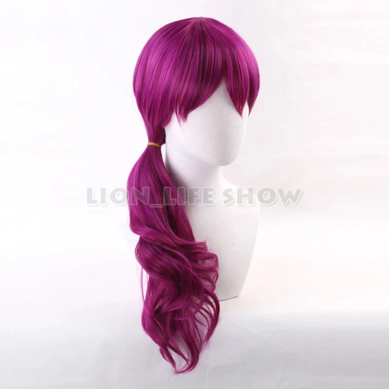 ABC123Game Character LOL K/DA Evelynn Wigs Rose Red KDA Heat Resistant Synthetic Hair Perucas Cosplay Wigx;3,f'6,h.7;j