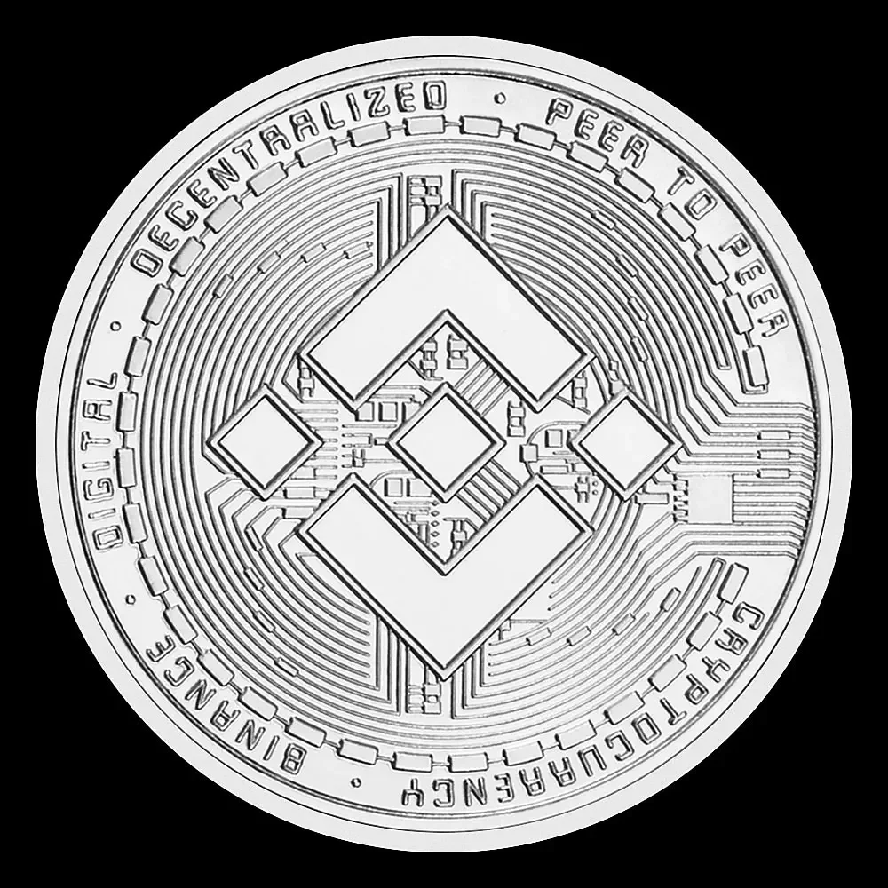 BNB العملة المشفرة المعدنية المادية BNB Binance تذكارية عملة الفضة الذهبي مطلي عملات تذكارية تحصيل هدية #6