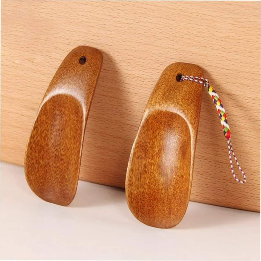 لبيسة حذاء صغيرة محمولة، بوق حذاء خشبي للسفر مع، رافع أحذية خفيف الوزن مصنوع يدويًا لكبار السن، تصميم سهل الدخول للكعب