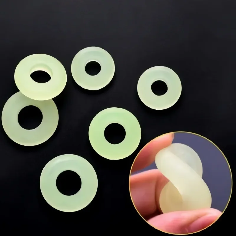 100PCS Fluorescent Silicone Tent Nail Ring Luminous O-shaped Fishing Rod Rings Night Light Outdoor Camping Tents Accessories - view 3