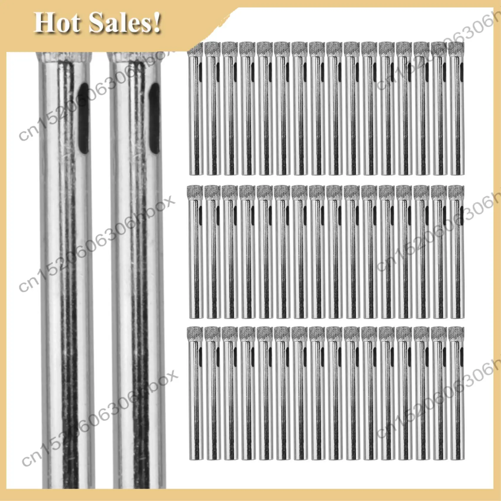

-HOPE 50Pcs Diamond Coated Drill Bit Set 6Mm Diamond Tipped Hole Saw For Tile, Glass, Ceramics, Porcelain, Marble