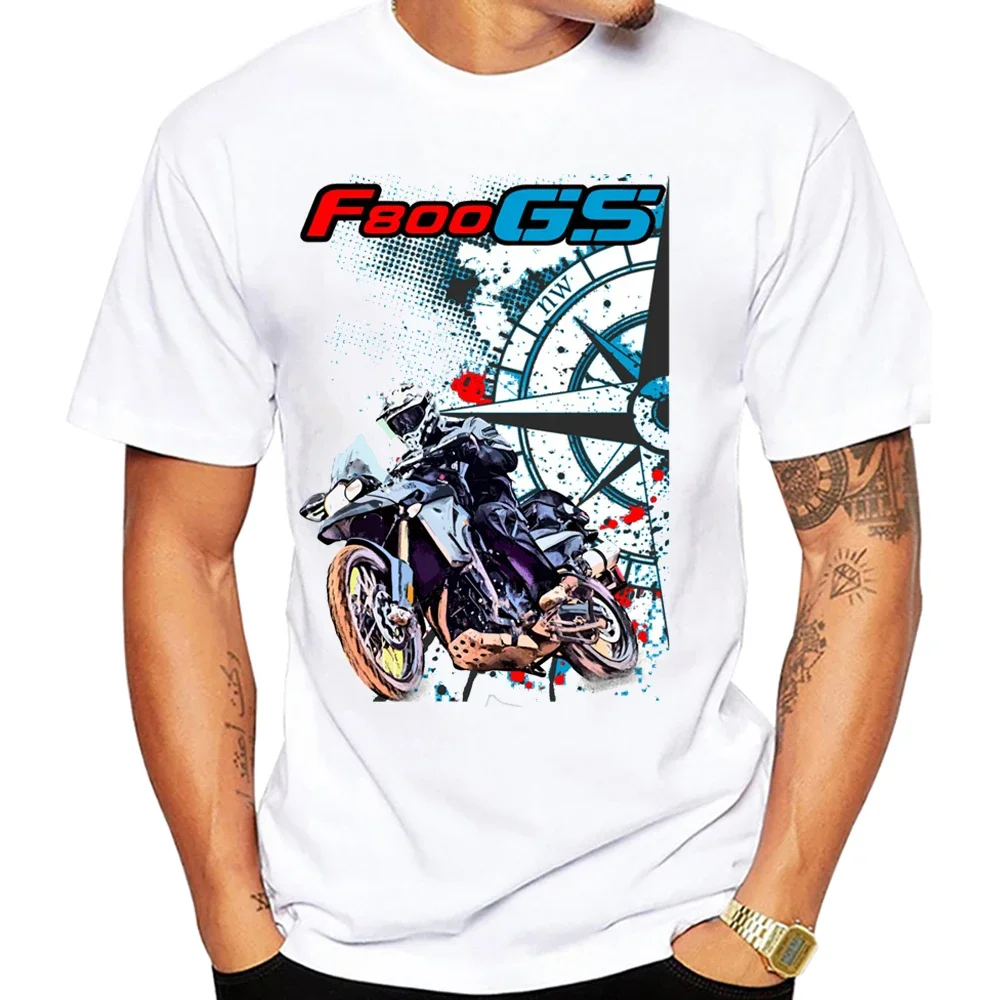 Legend BW F800 GS Adventure T-Shirt New Summer Men T Shirts Motorcycle Sport Riding White Shirt Hip Hop Casual Boy Rider Tees