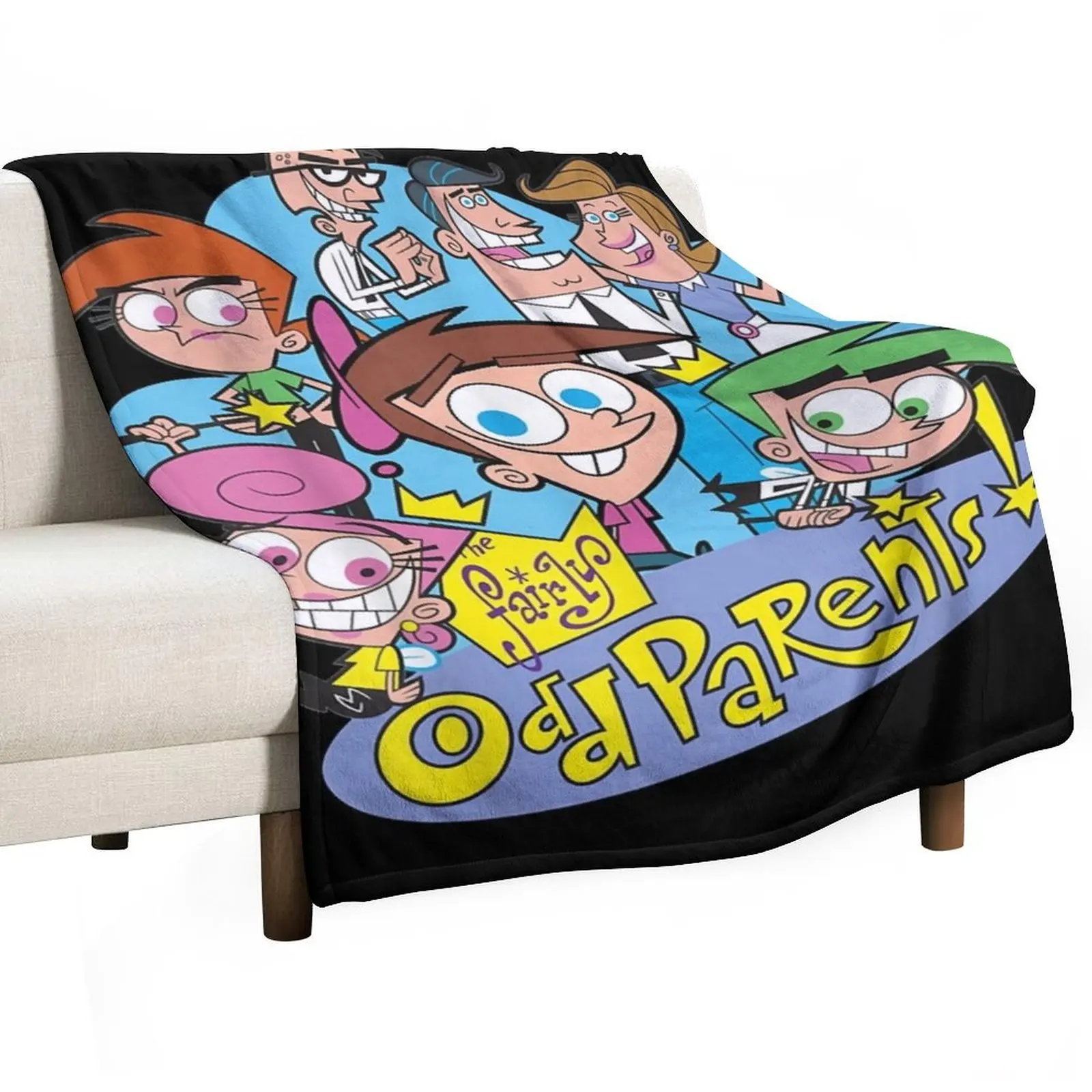 

Retro Vintage Nickelodeon The Fairly Oddparents Cast Christmas Throw Blanket Retros Heavy Single Blankets