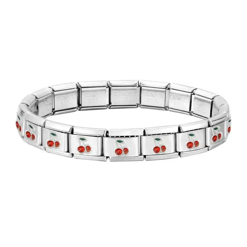 Y2k Men Women 18 Pieces Italian Charm Basic Chain Adaptation Fit 9Mm Stainless Steel Modular Bracelet Wholesale Jewelry