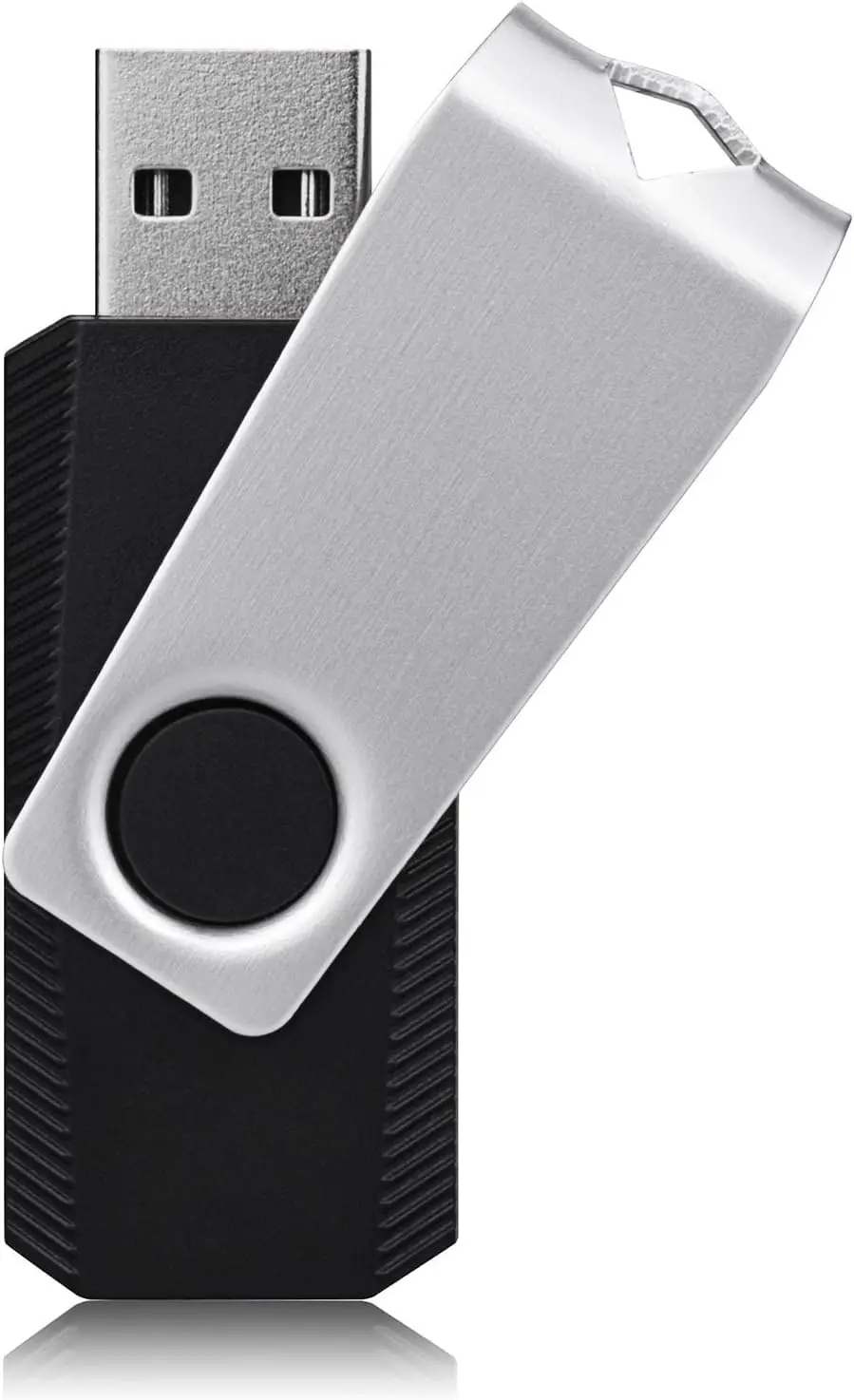 

128GB USB 2.0 Flash Drive, Swivel Metal Thumb Drive with LED Indicator, Portable Memory Stick for Data Storage, School Office Supplies