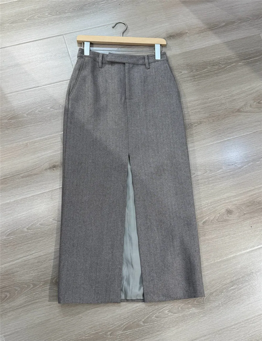 25 الخريف/الشتاء جديد المرأة مزدوجة الصدر 100% الصوف دعوى سترة + نصف تنورة + السراويل الطويلة ثلاث قطع مجموعة