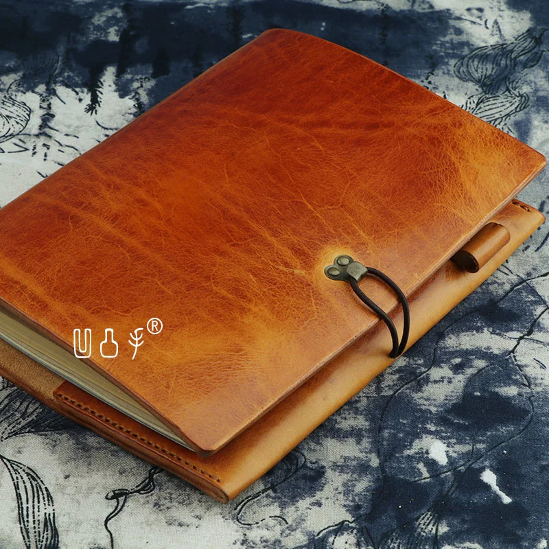 Loose Leaf Leather Notebook A6/a5/a4 Thickened Cow Leather Retro Manual Diary Simple Office Notebook