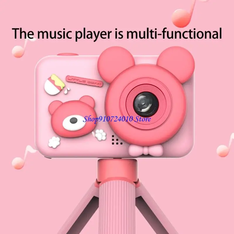 77HD Słodki kreskówkowy aparat cyfrowy z odłączonym stojakiem wysoko defination z przodu