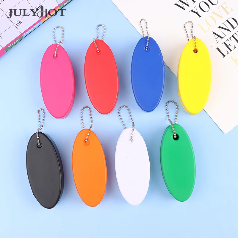 1Pc Foam Floating Buoyant Keychain For Water Sports Marine Boat Swimming Surfing Sailing Oval Kayak Rafting Keyring Accessory