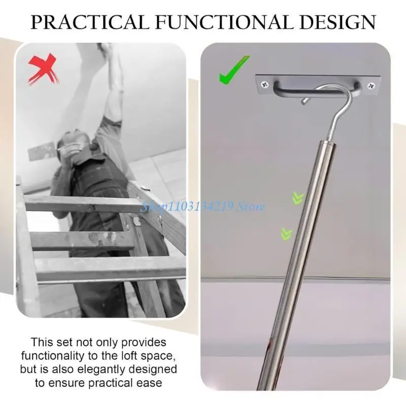 

N5KC Многофункциональные палки для удлинителей установите профессиональный инструмент ремонта для легкого доступа к чердаку и