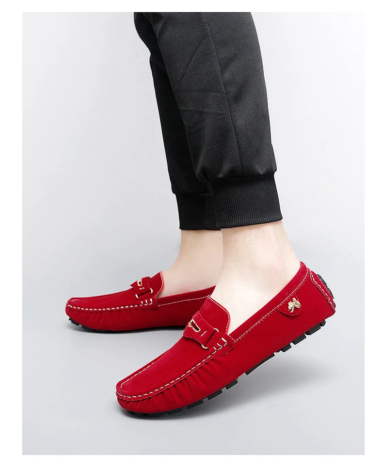 48 Extra-Large Size Matte Couple's Style Halloween Gift 2025 Autumn New Loafers British Style Slip-On Men's Driving Shoes Lightweight Non-Slip Casual Leather Shoes