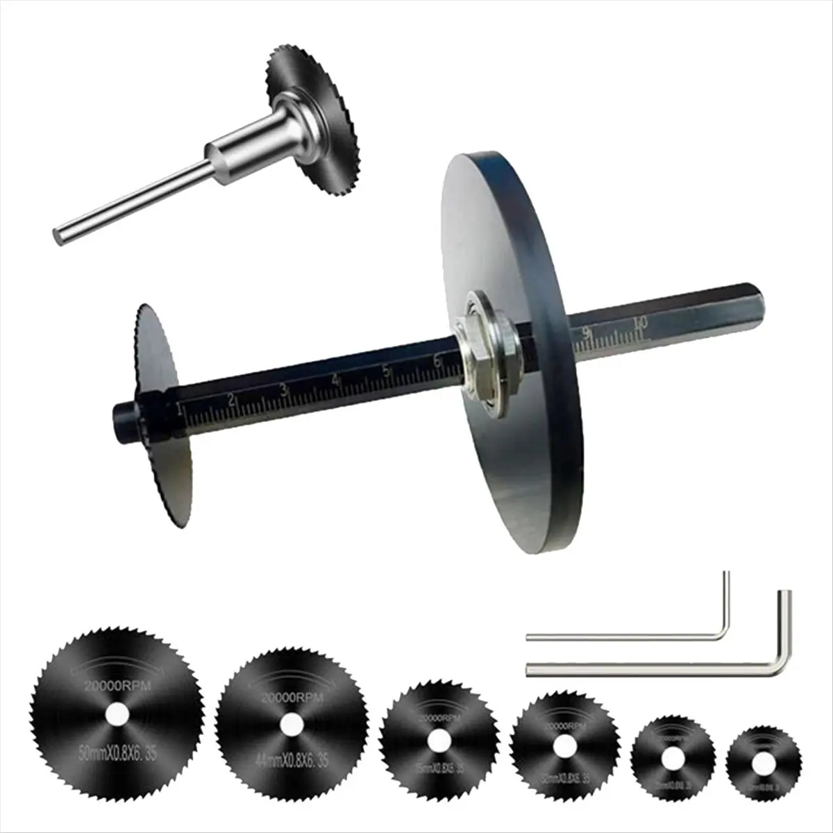 A1868FHOT]Inside Pipe Cutter,6 Pcs Saw Tooth Blades with 4 Inch Scale 1/4Inch Hex Shank, Adjustable Depth Gauge, Cutter Tool