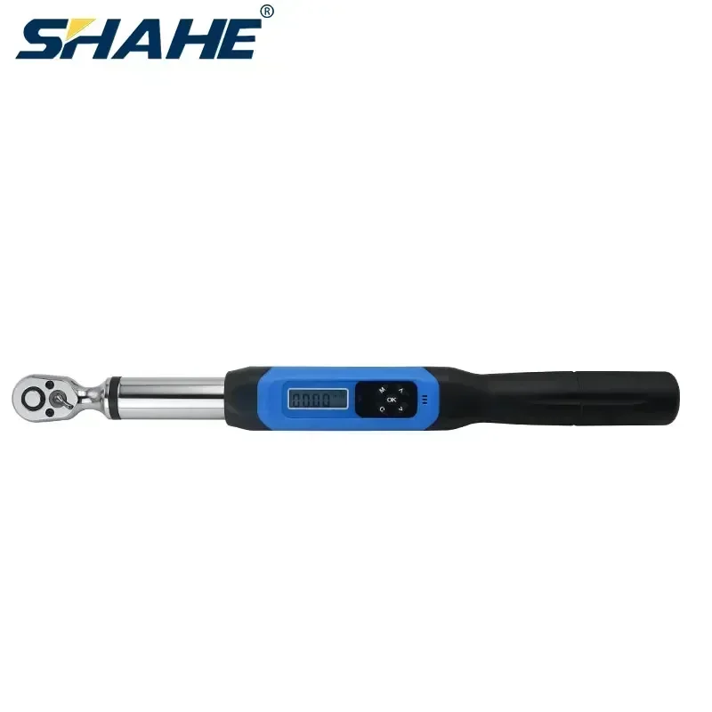 Shahe 1/4\'\' 3/8\'\' Electronic Torque Wrench Double-side Bidirectional Ratchet Head Adjustable Torque Wrench Digital AWJ2/AWJ3