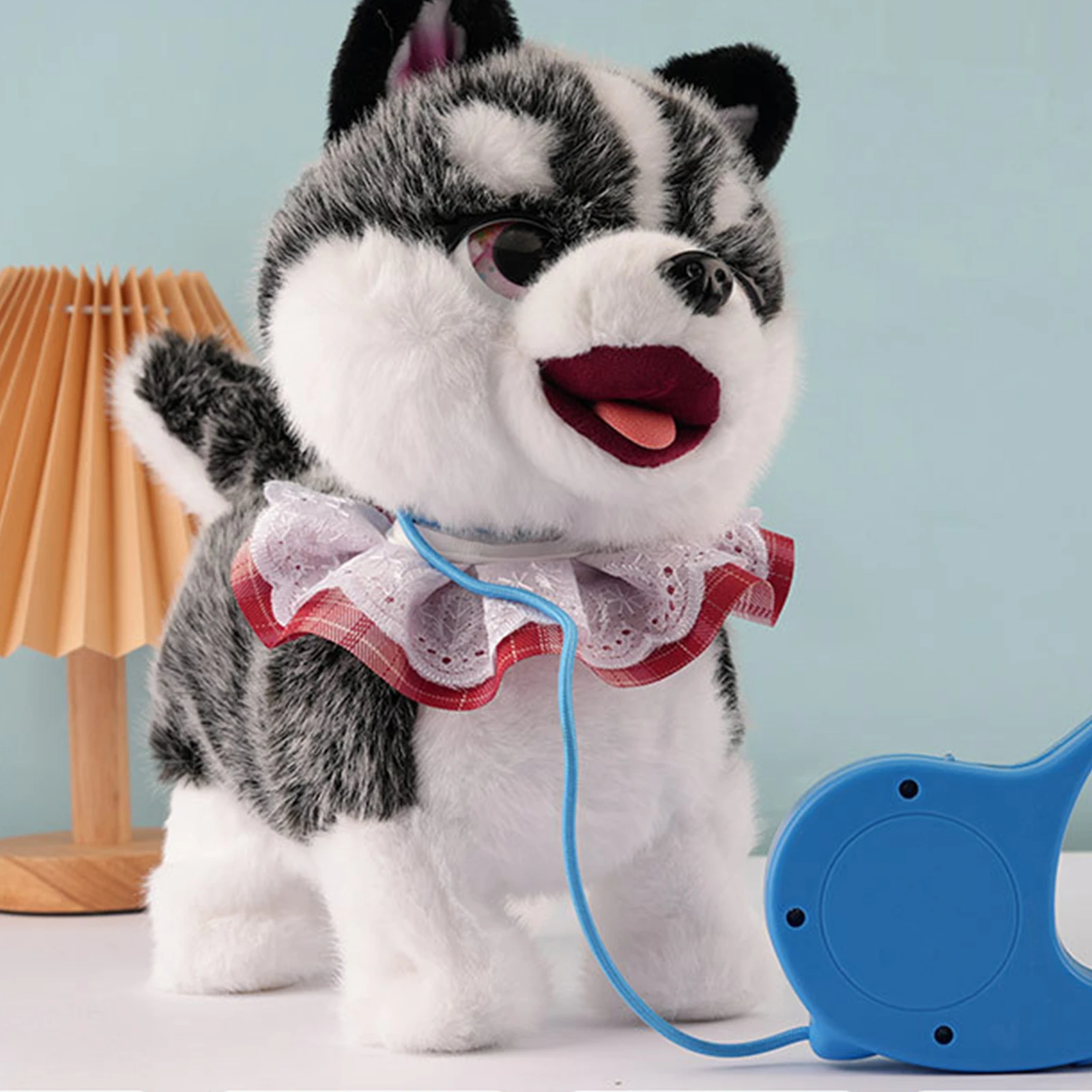 Peluche elettronico interattivo con guinzaglio telecomandato Animale domestico elettronico interattivo per bambini