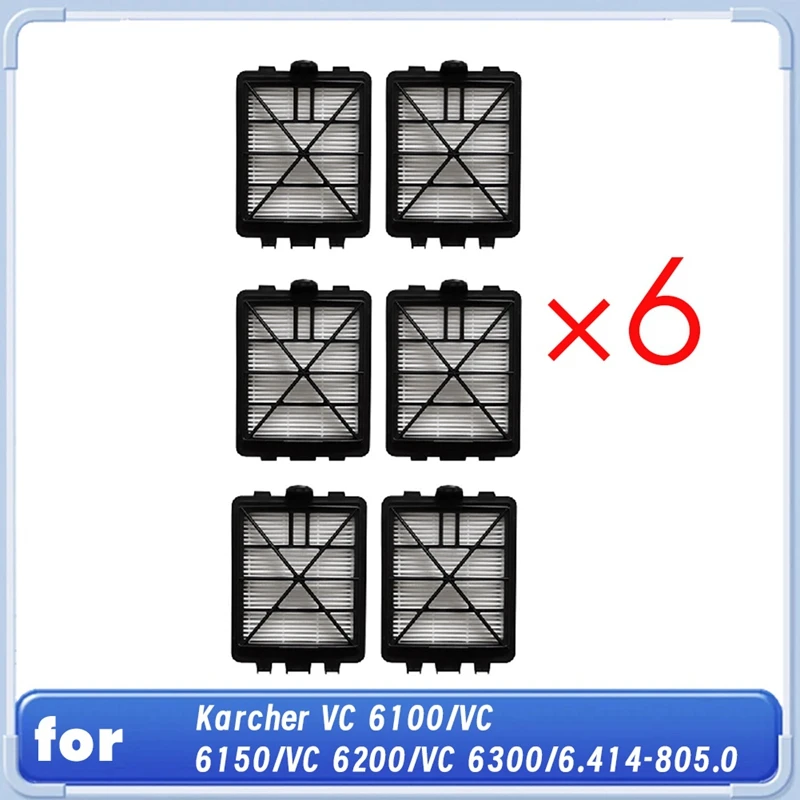 ABNO-Filter Exhaust Air Filter For Karcher VC 6100/VC 6150/VC 6200/VC 6300/6.414-805.0 Vacuum Filters Cleaning Attachment