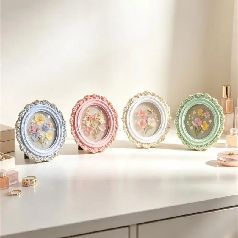 E8BD Wall or Shelf Photo Frame with Ornate Raised Relief, Molded Construction, and Gold-Colored Detail for Photos and Art