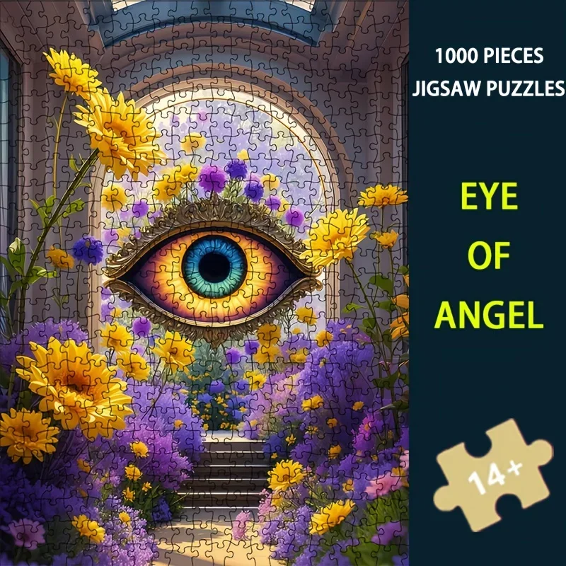 ​ Eye of Angel Puzzle da 1000 pezzi 70x50 cm Arte surreale da parete, perfetto per gli amanti della decorazione Boho Pronto regalo con confezione premium