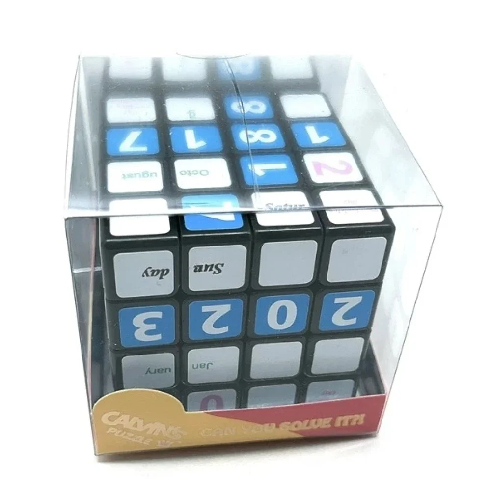 New 4x4 Cube Calvin's Puzzle 4x4x4 Calendar III Cube Black Body Magic Cube Children's Educational Toy Games and Puzzles 4x4 cubo