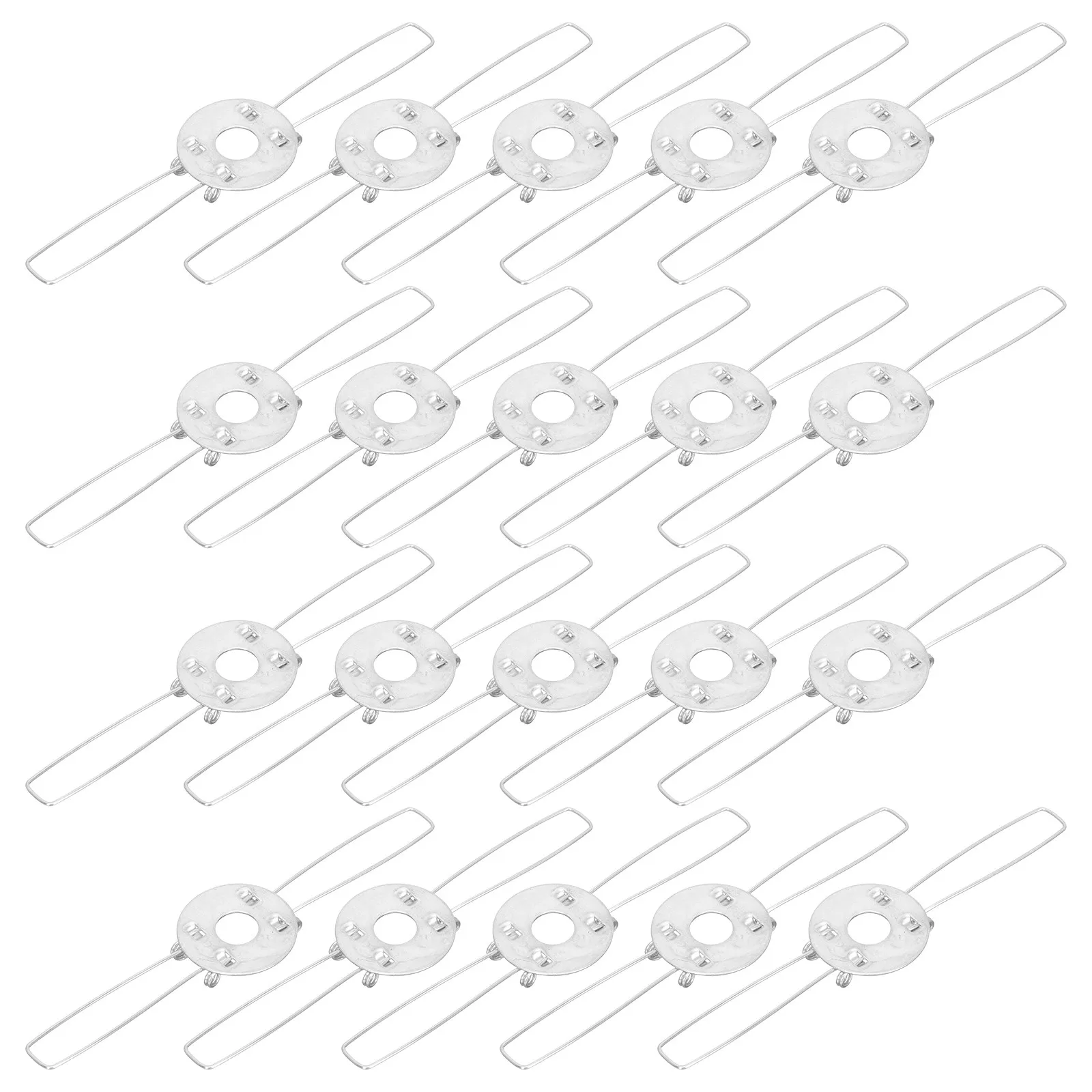 

20 шт. пружинных зажимов для абажуров, железные двухзубчатые фиксаторы для абажуров, легко устанавливаемые крепления для потолочных светильников и аксессуаров