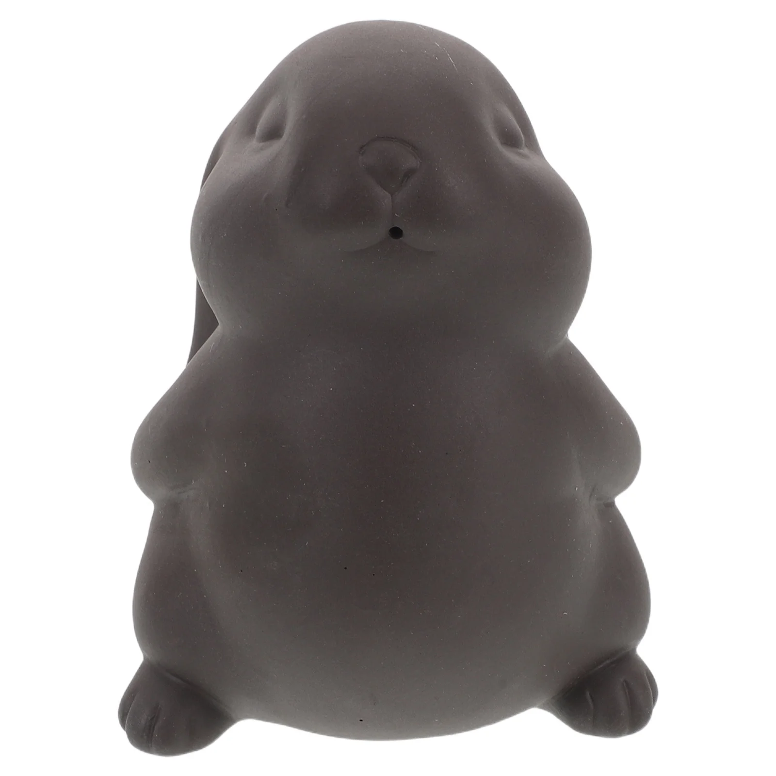 

Mini Purple Sand Bunny Cute Stoneware Rabbit Vintage Kung Fu Tea Pet for Tea Ceremony Table Purple Sand Bunny Decoration
