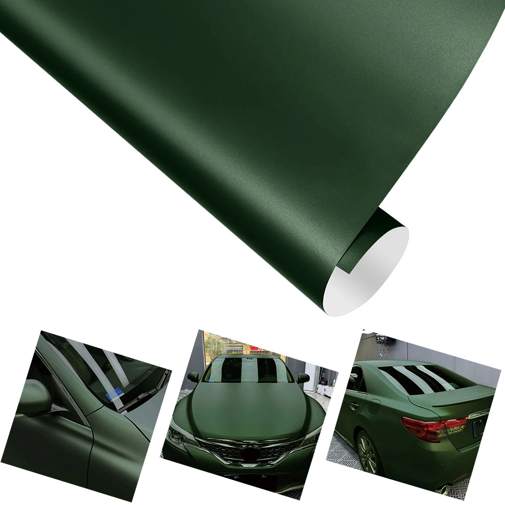 

PET Matte Metallic Diamond Green Car Wrap Vinyl Film Waterproof Scratch Resistant Sticker for Auto Motorcycle Body Decor Film