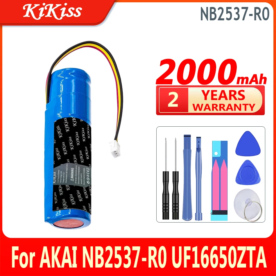 2000mAh KiKiss Battery For AKAI NB2537-R0 UF16650ZTA EWI 5000 for Solo Color blue