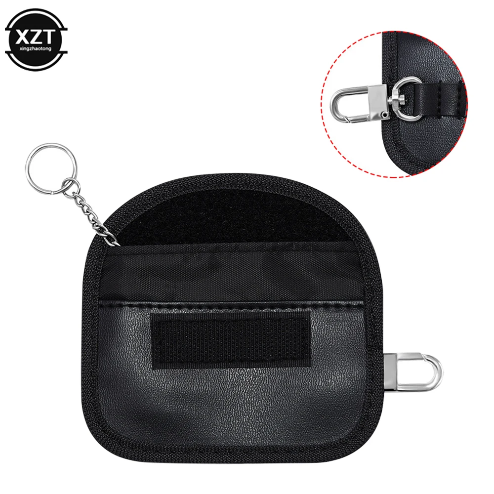 RFID Signal Blocking Bag Car Fob Signal lock Blocker Mini PU Case Wallet For Keyless Car Keys Radiation Protection Cell Phone