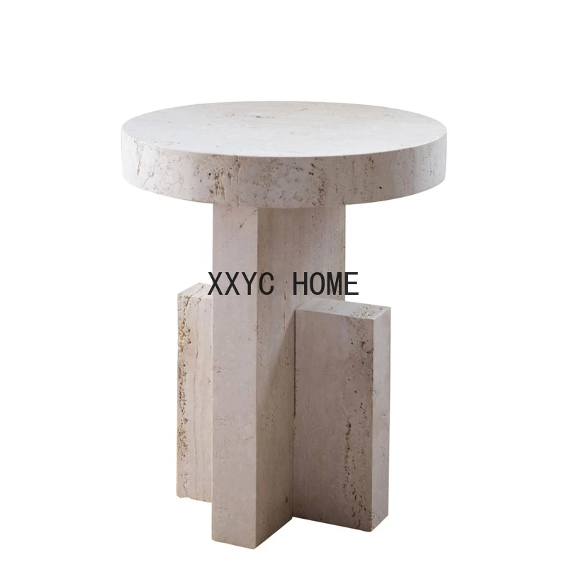 

Sofa Edge Natural Cave Stone Side Table Living Room Personality Table With Round Edge Light Luxury Art Creative