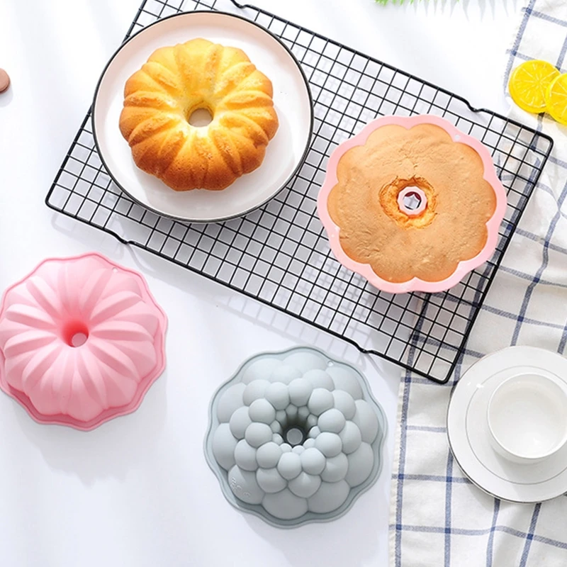 6 Inch Steamable Silicone Round Cake Baking Tool Flower Type Savalin Baking Pan French Dessert Mousse Cake Mold Home Baking Tool