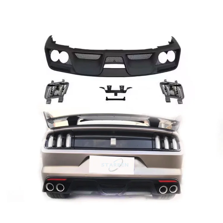 High Quality GT350 Rear Deflector Diffuser Modified Exhaust Tailpipe Body Kits For Mustang 15-17