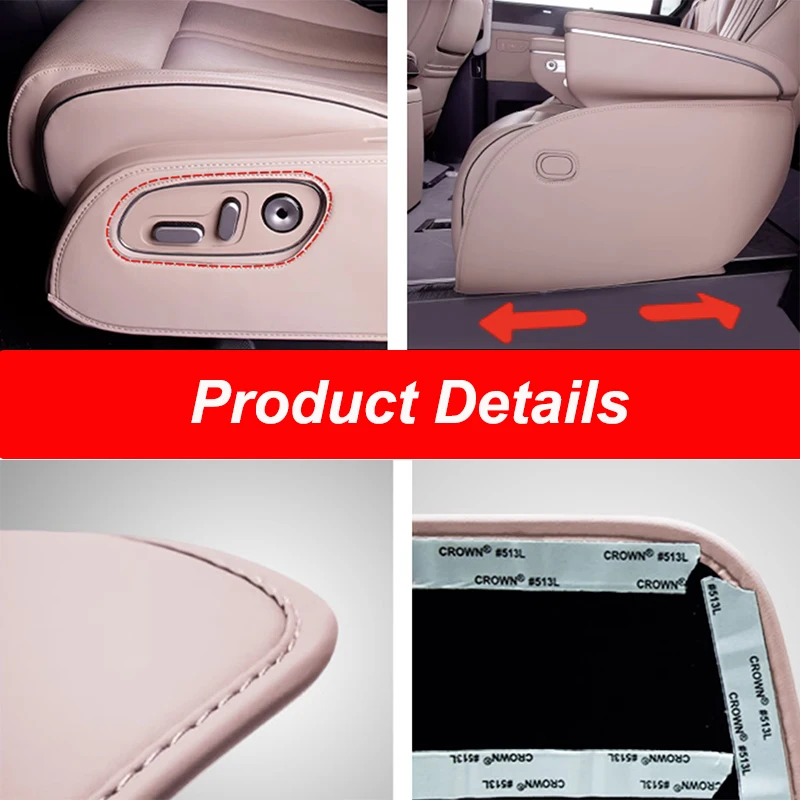 For XPeng Xiao Peng X9 2024 2025 Front Row Back Row Outside Seat Panel Leather Protective Sticker Interior Accessories