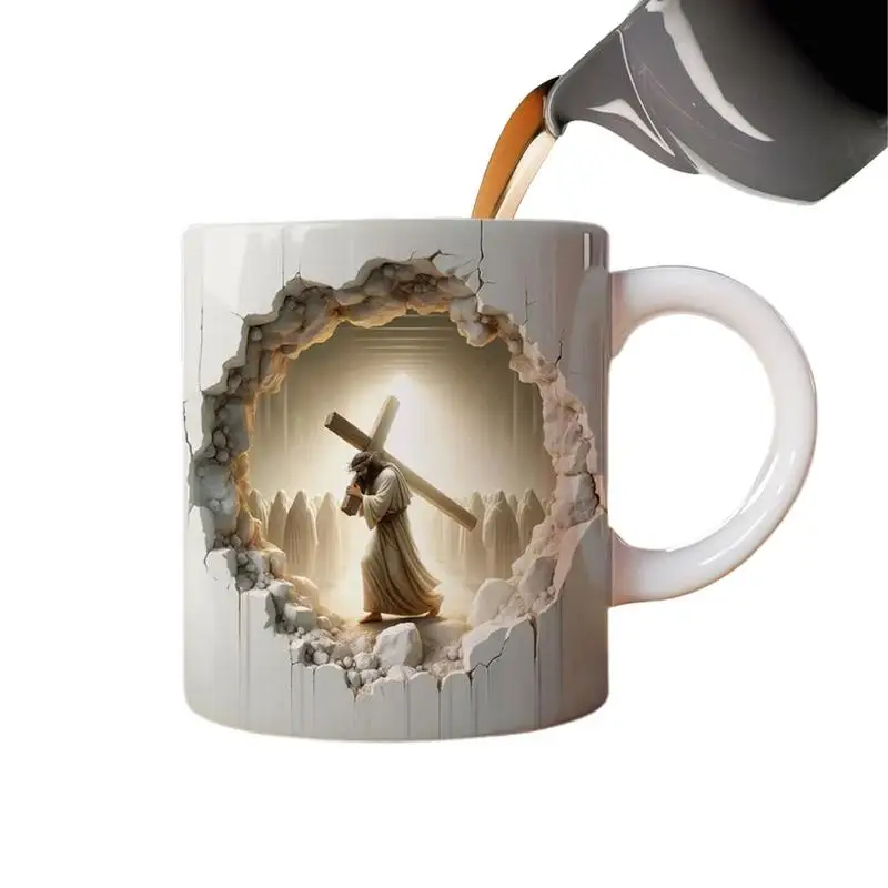 Christmas Jesus Ceramic Cup Latte Mug Jesus Catholic Cappuccino Espresso Latte Tea Milk Cup Christian Coffee Mugs For Friends