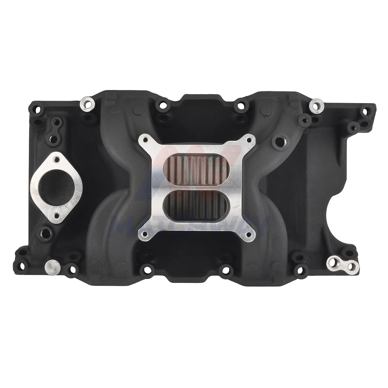 New High Rise Black Aluminum CNC Machined Air Gap Dual Plane Intake Manifold for Mopar Small Block 318 340 360