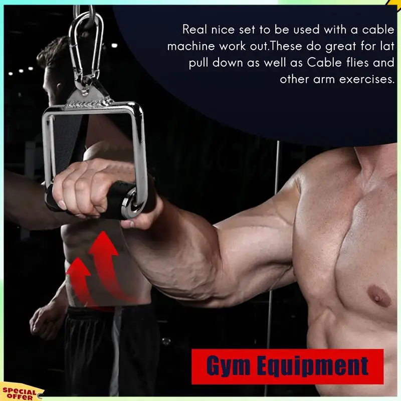 

TURE Pulldown Cable Machine Handles, Heavy Duty Triceps Biceps Press Down Cable Handle For Pulley Workouts Home Gym