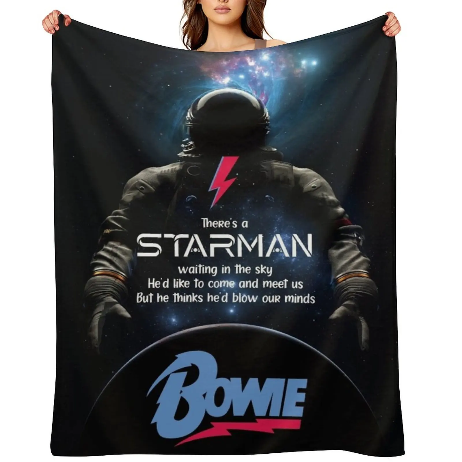 

Starman Throw Blanket Multi-Purpose Flannel Fabric Polar Travel Blankets