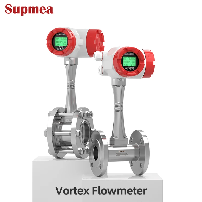 Misuratore di portata a vortice digitale antideflagrante Misuratore di portata a vapore per ossigeno liquido gas OEM