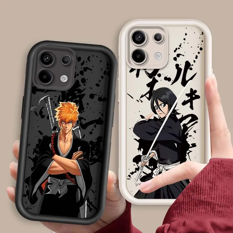 

Bleach Anime Pattern For Xiaomi Mi Poco X3 X4 X5 X6 M4 M5 M5s M6 F4 F5 F6 Pro GT Plus 5G Eye Ladder Cover
