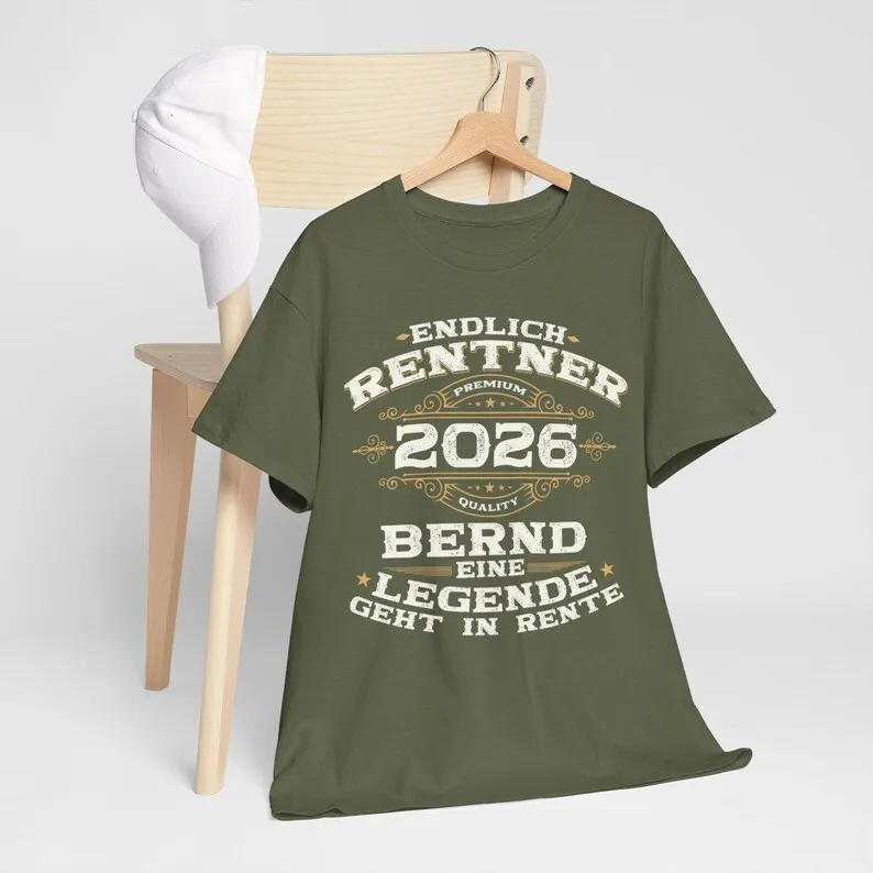 ‌Cotton Summer Short Sleeve Casual Retirement Gift 2026 Custom Name Farewell Pensioner T Shirt Graphic Round-neck Breathable Top