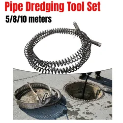 1pc 5/8/10m Pipe Dredging Tool Spring Pipe Sewer Pipe Unblocker Athroom Kitchen Drain Cleaner Sink Basin Pipeline Clogged Tool