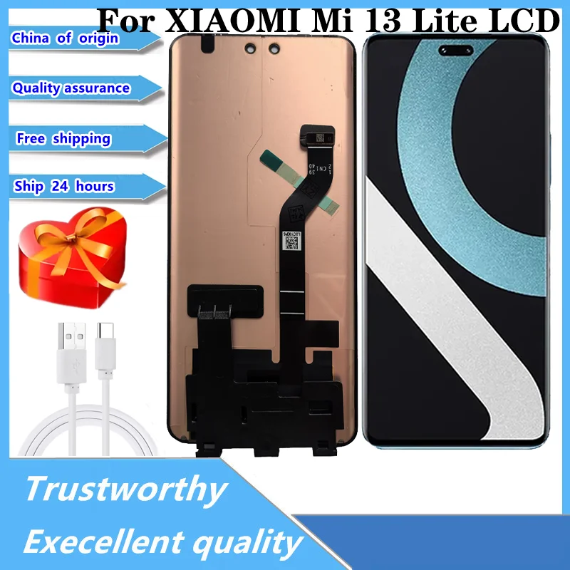 655-インチシャオ-mi-mi-13-lite-lcd-ディスプレイタッチスクリーンデジタイザアセンブリシャオ-mi-mi-13-lite-5-グラム-lcd-修理部品
