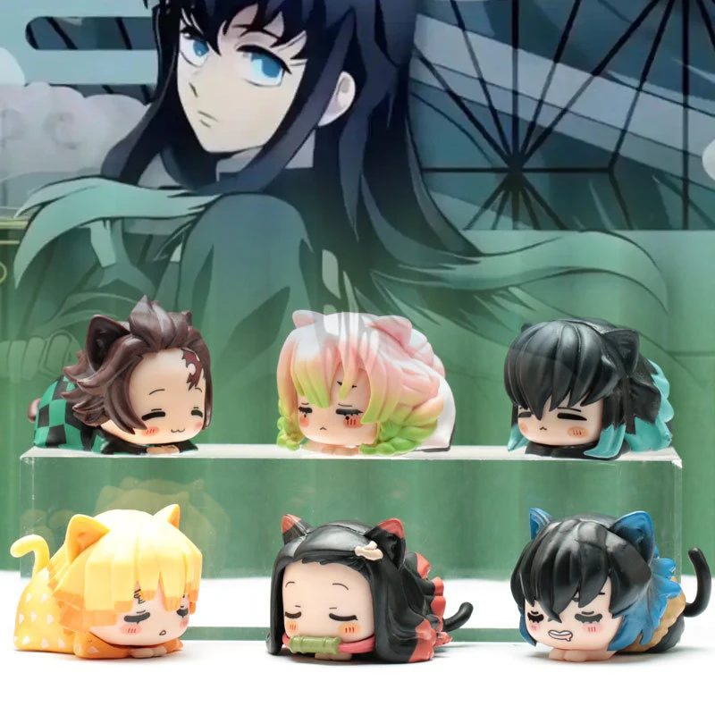 

Demon Slayer Mitsuri Figure Kimetsu No Yaiba Cat Nezuko Statue Cute Muichirou Action Figurine Desk Decoration Ornament Toy Gift