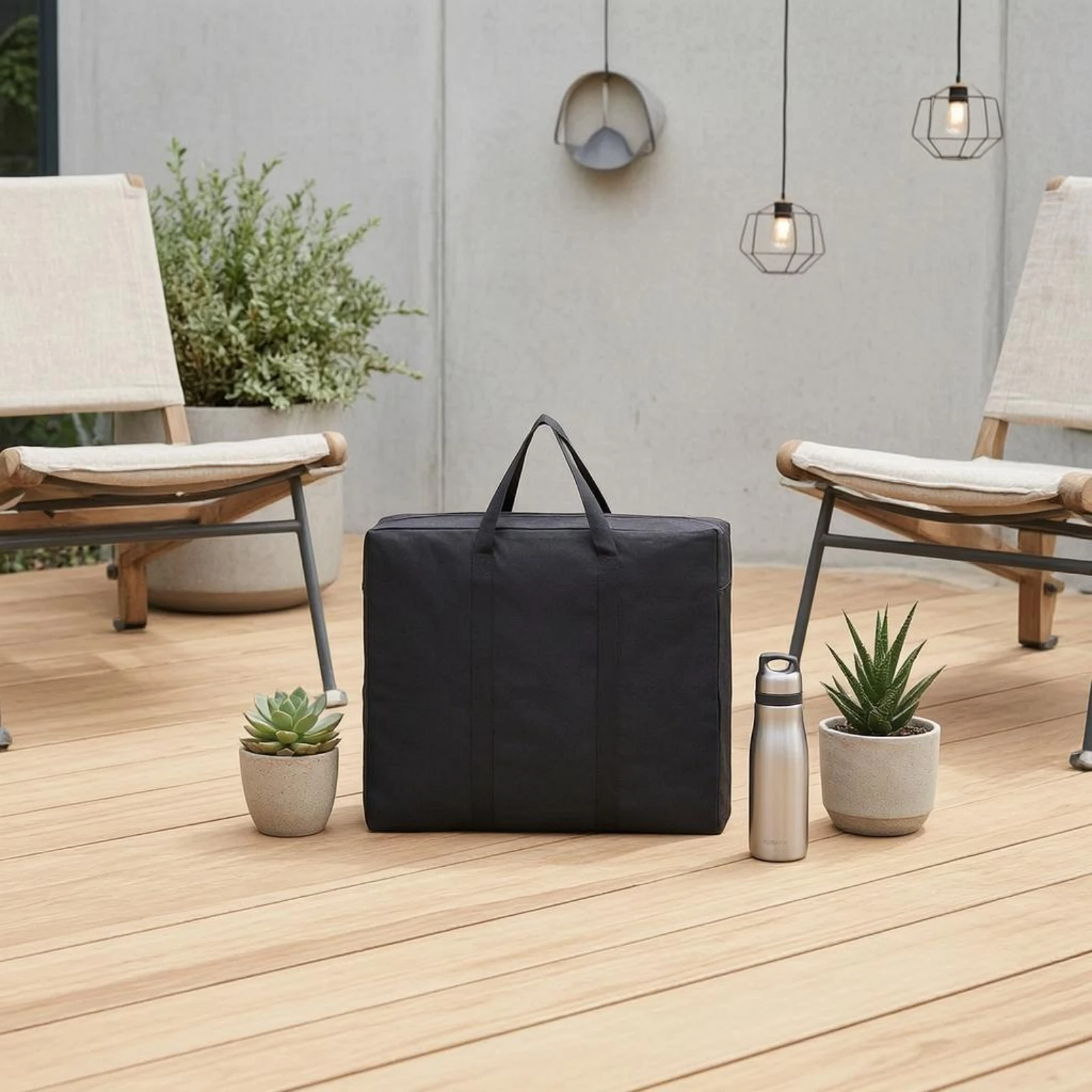 Folding Table Storage Bag Black Folding Table Bag Heavy-Duty Tear-Resistant