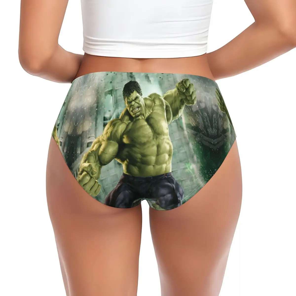 Mujeres personalizadas The Increíbles películas de Hulk bragas ropa interior femenina estiramiento calzoncillos clásicos calzoncillos