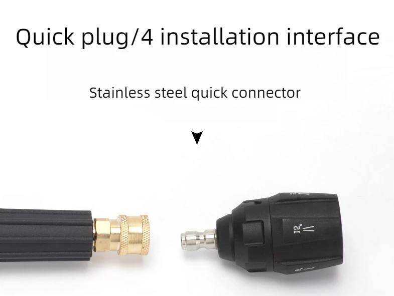 Multifunktionaler 5-in-1-Schnellanschlussadapter, Hochdruck-Turbinendüsenadapter, Hochdruckreiniger-Düsen – Detail 3